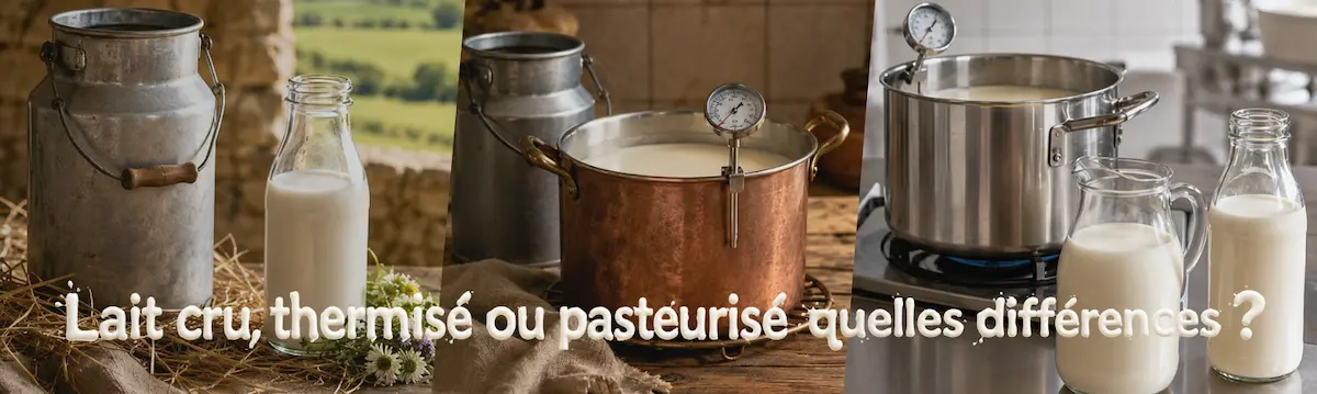 lait cru, lait thermisé, lait pasteurisé  quelles différences